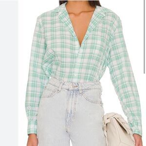 Frank & Eileen Eileen Casual Cotton - Mint Plaid